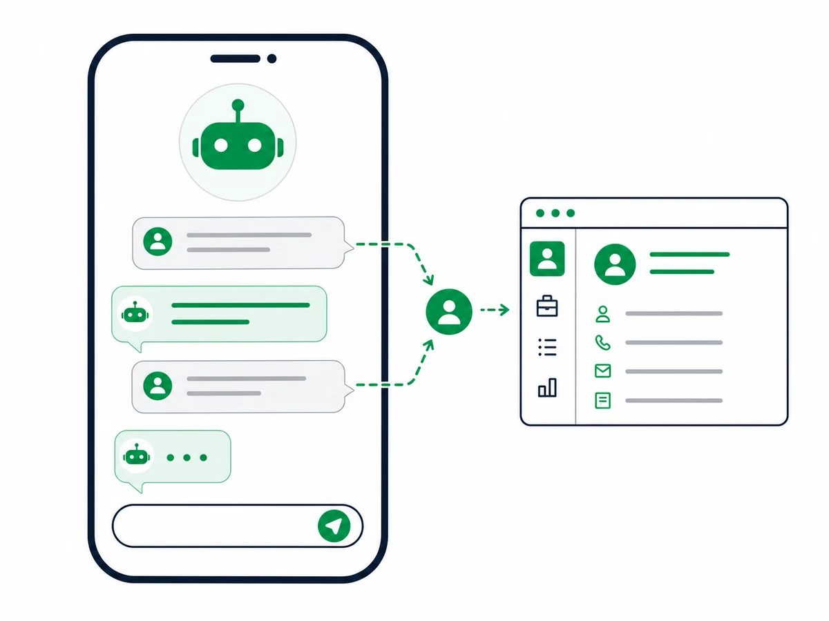 Бизнес-чат-бот с диалогом клиента и передачей заявки в CRM