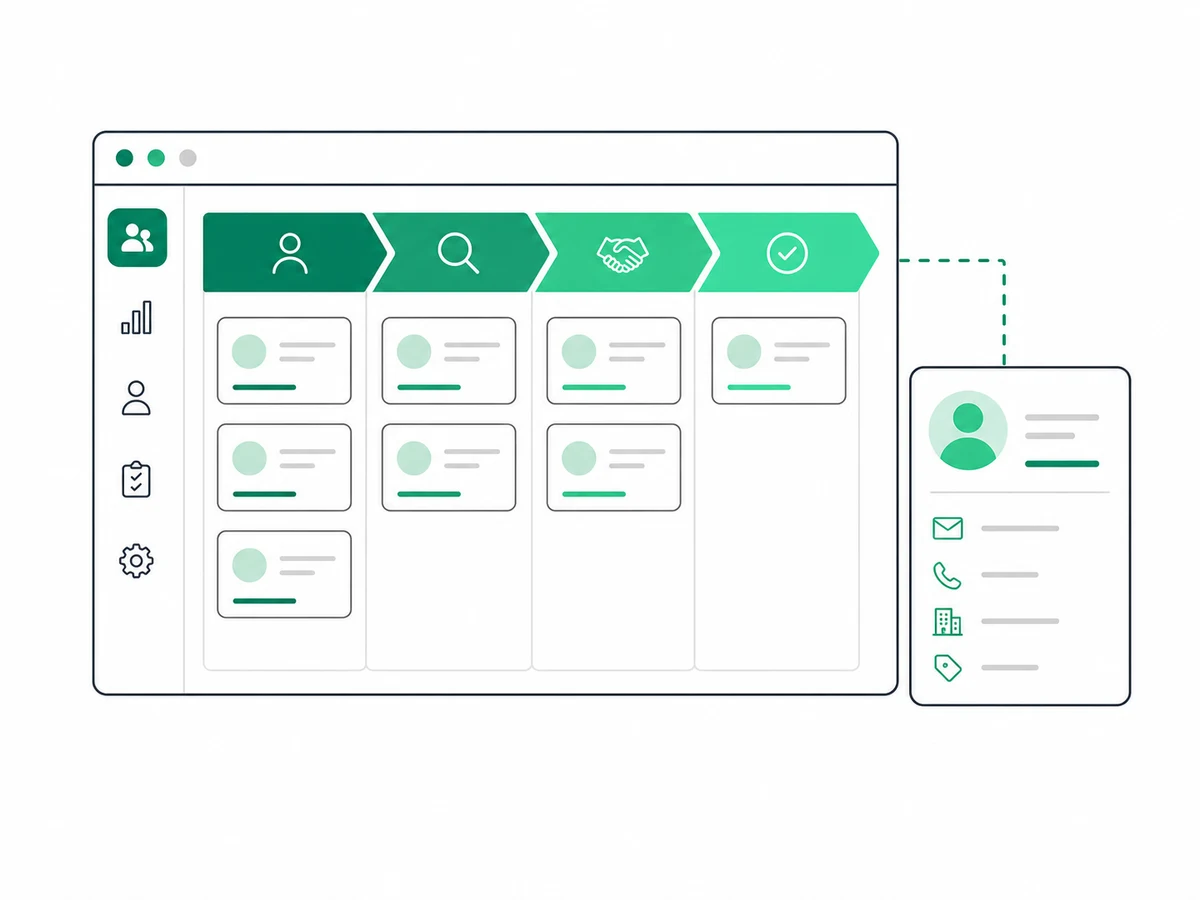 CRM-система с воронкой продаж и карточкой клиента