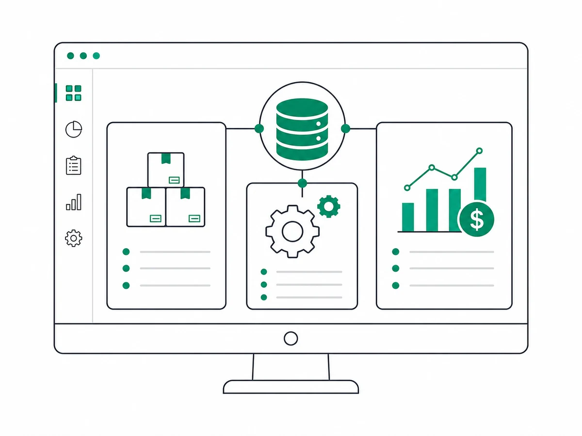 ERP-система с модулями склада, финансов и операций